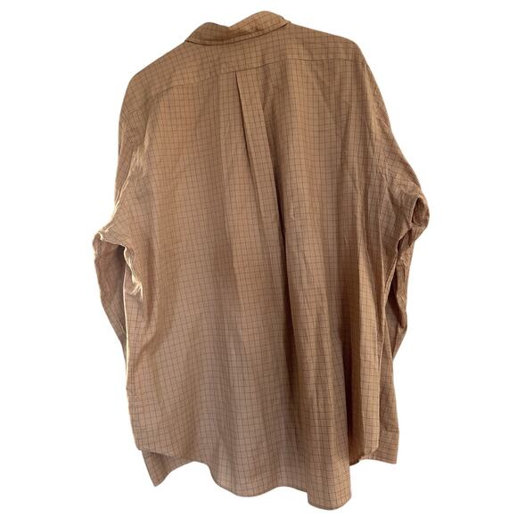 NWT Ralph Lauren Men XXL Brown Checkered Polo Button Down Classic Fit Work Gift - Picture 3 of 11